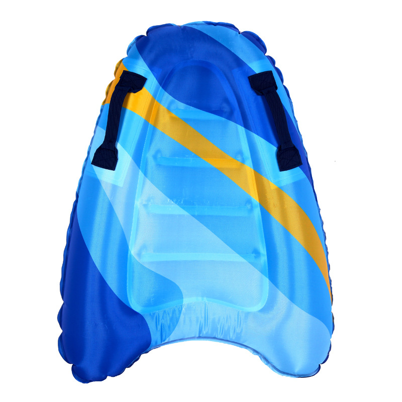 Blue stripe inflatable surfboard